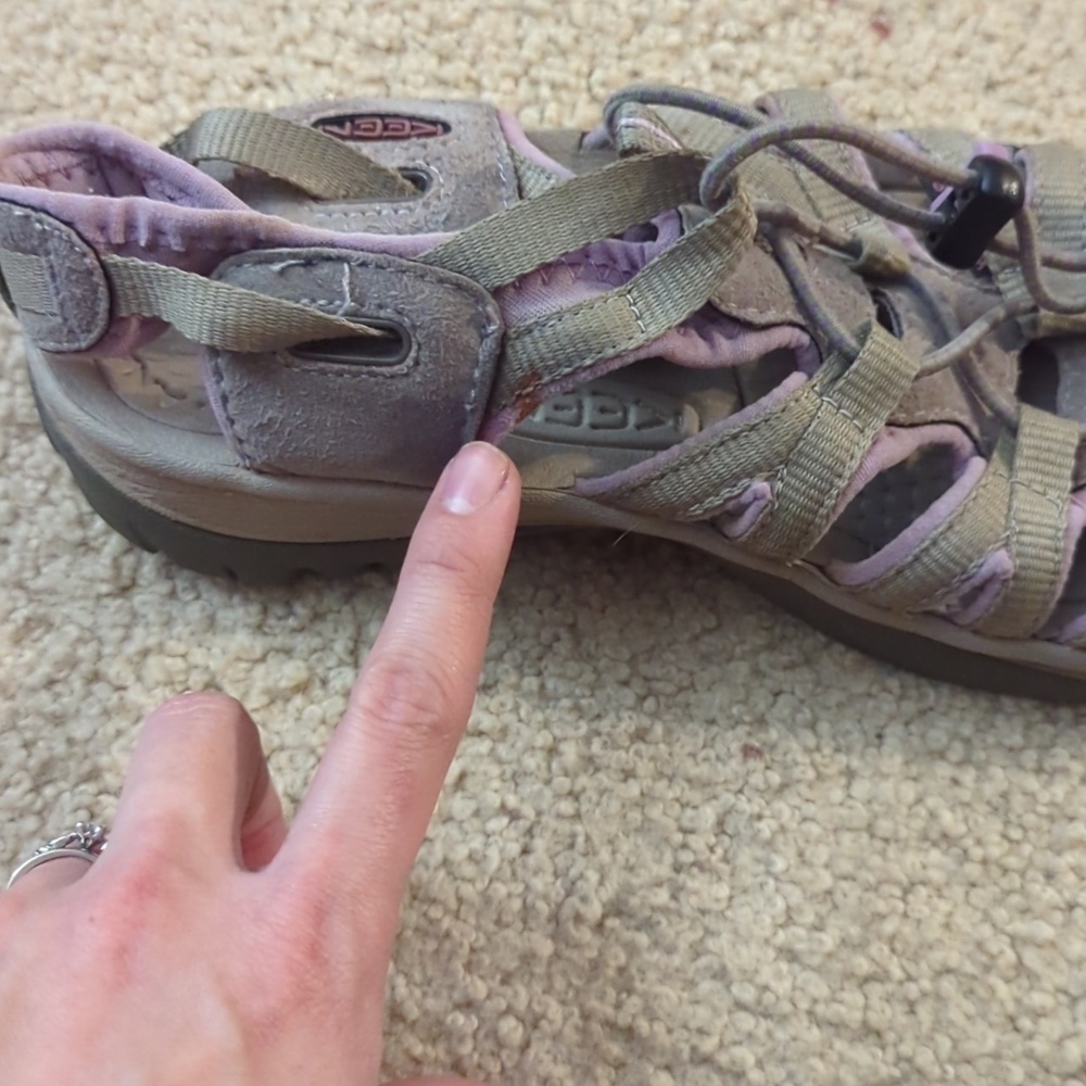 Keen Whisper Outdoor Sport Sandal Size US 7.5 Purple Waterproof Strappy - Picture 8 of 11